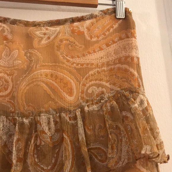 Zara silk tiered paisley skirt - Picture 2 of 11